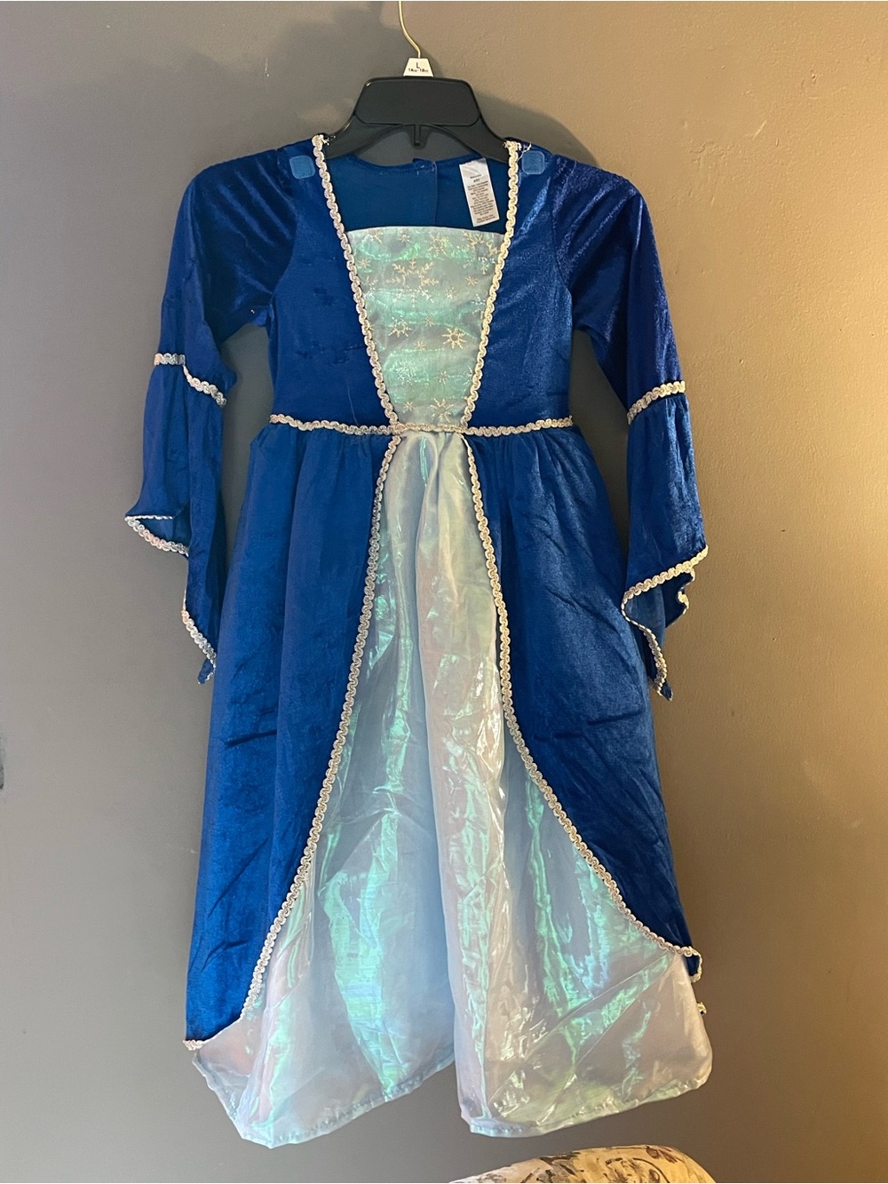 Blue Princess Dress Costume with Iridescent Panels